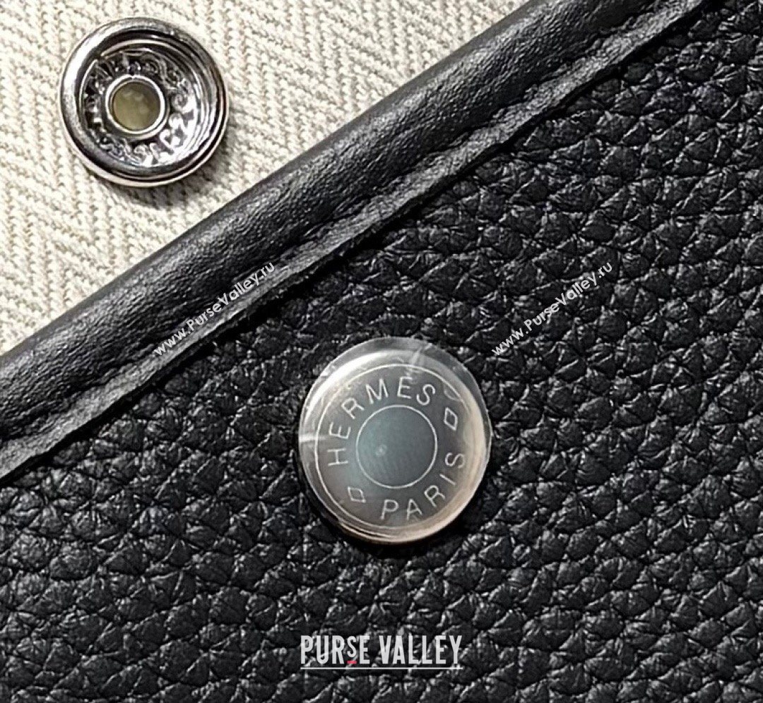Hermes Garden Party Bag 36cm in Grained Leather Black/Silver 2026 (Half Handmade) (FL-260131011)