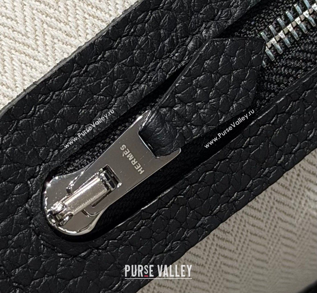 Hermes Garden Party Bag 36cm in Grained Leather Black/Silver 2026 (Half Handmade) (FL-260131011)