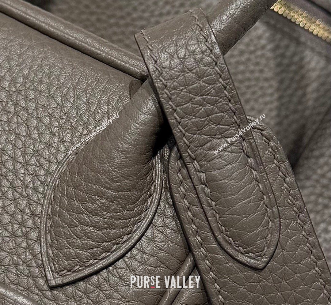 Hermes Lindy Bag 26cm in Clemence Leather Tin Grey 2026 ( Half Handmade) (FL-260131012)
