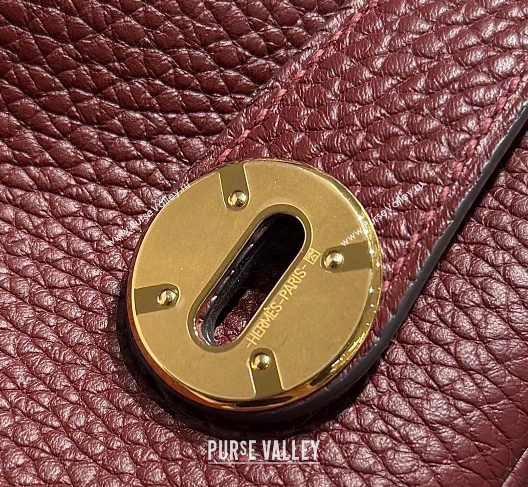Hermes Lindy Bag 26cm in Clemence Leather Saddle Red 2026 ( Half Handmade) (FL-260131013)