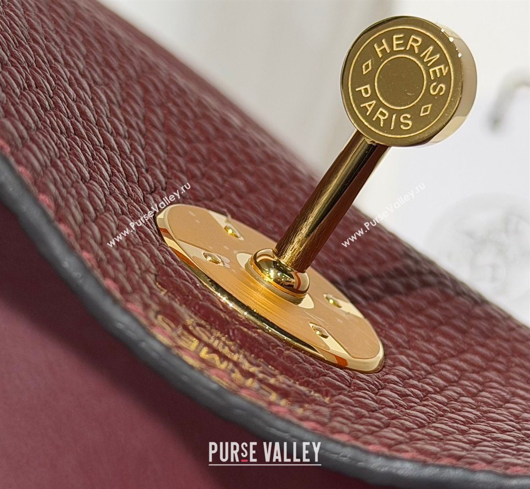 Hermes Lindy Bag 26cm in Clemence Leather Saddle Red 2026 ( Half Handmade) (FL-260131013)