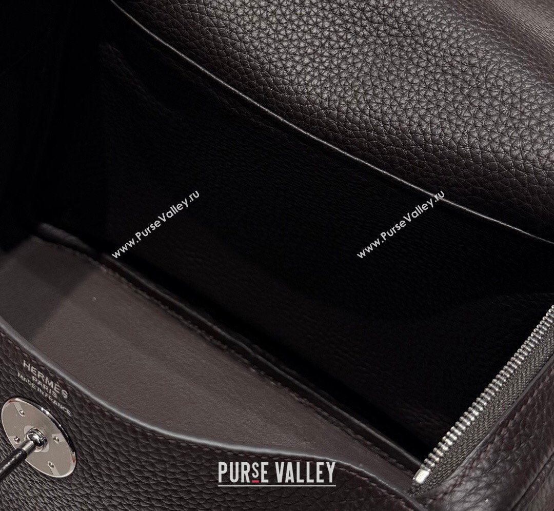 Hermes Lindy Bag 26cm in Clemence Leather Ebony 2026 ( Half Handmade) (FL-260131014)