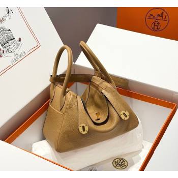 Hermes Lindy Bag 26cm in Clemence Leather Biscuits Beige 2026 ( Half Handmade) (FL-260131015)