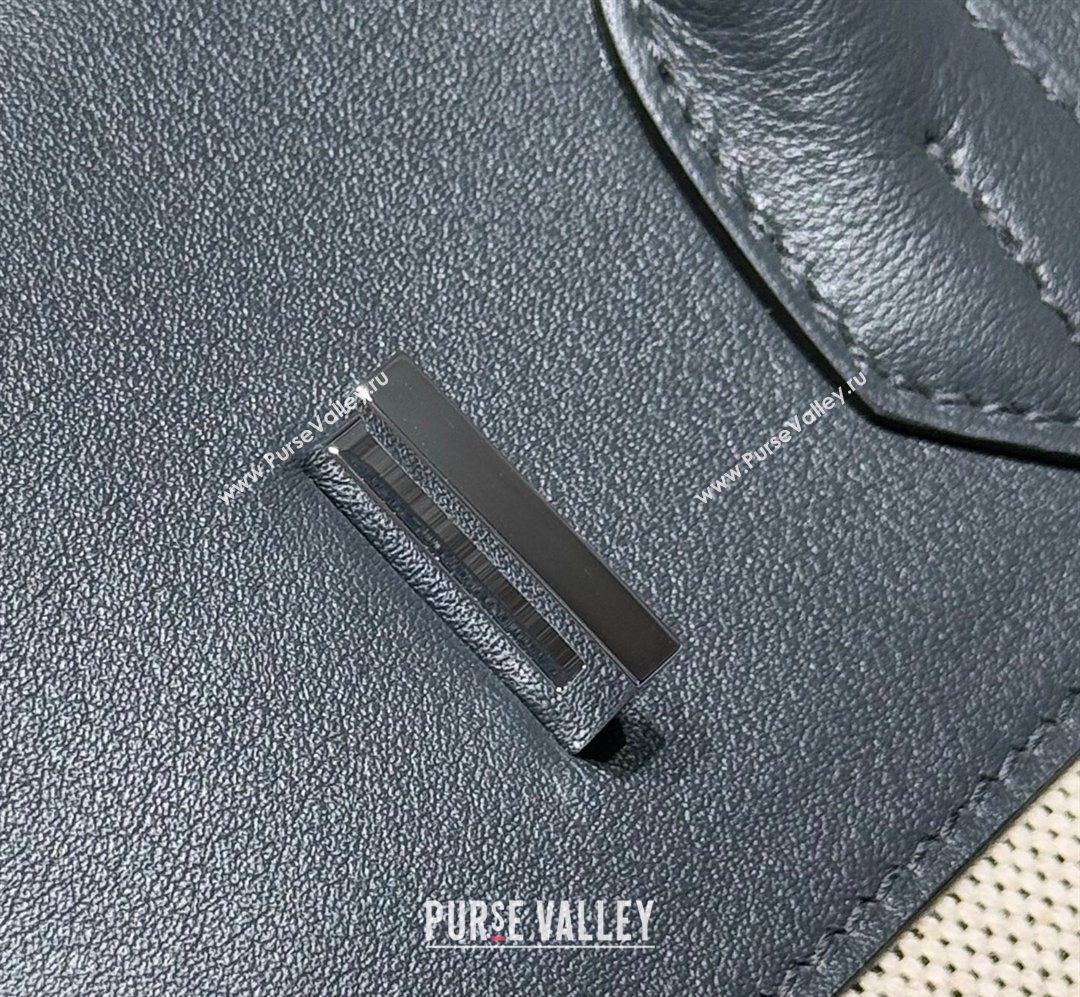 Hermes Birkin 35cm Bag in Canvas and Swift Calfskin Leather Slate Grey/Silver 2026 (FL-260131016)