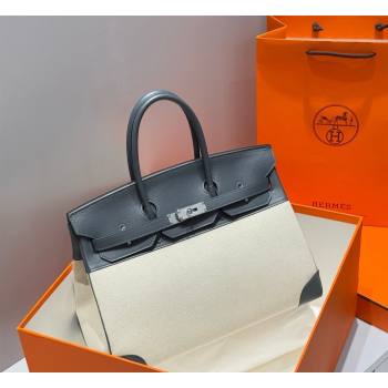 Hermes Birkin 35cm Bag in Canvas and Swift Calfskin Leather Slate Grey/Silver 2026 (FL-260131016)