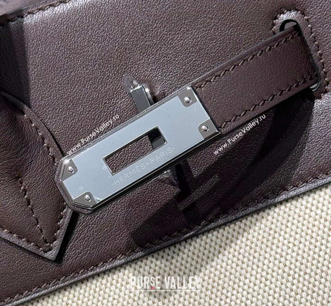 Hermes Birkin 35cm Bag in Canvas and Swift Calfskin Leather Ebony 2026 (FL-260131019)