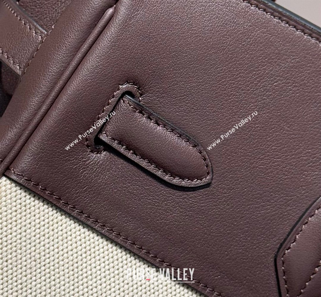 Hermes Birkin 35cm Bag in Canvas and Swift Calfskin Leather Ebony 2026 (FL-260131019)