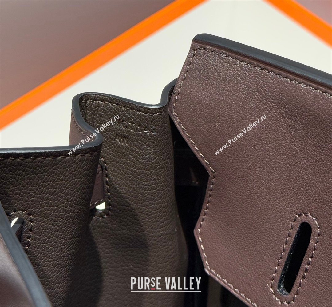 Hermes Birkin 35cm Bag in Canvas and Swift Calfskin Leather Ebony 2026 (FL-260131019)