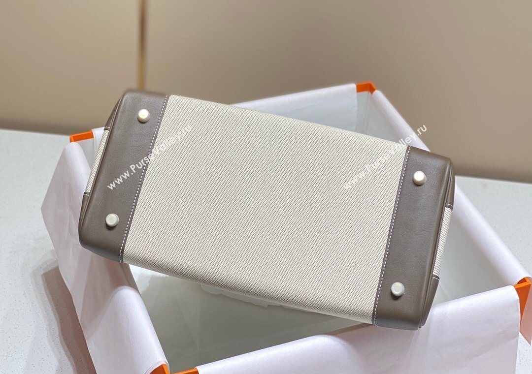 Hermes Birkin 35cm Bag in Canvas and Swift Calfskin Leather Elephant Grey 2026 (FL-260131020)