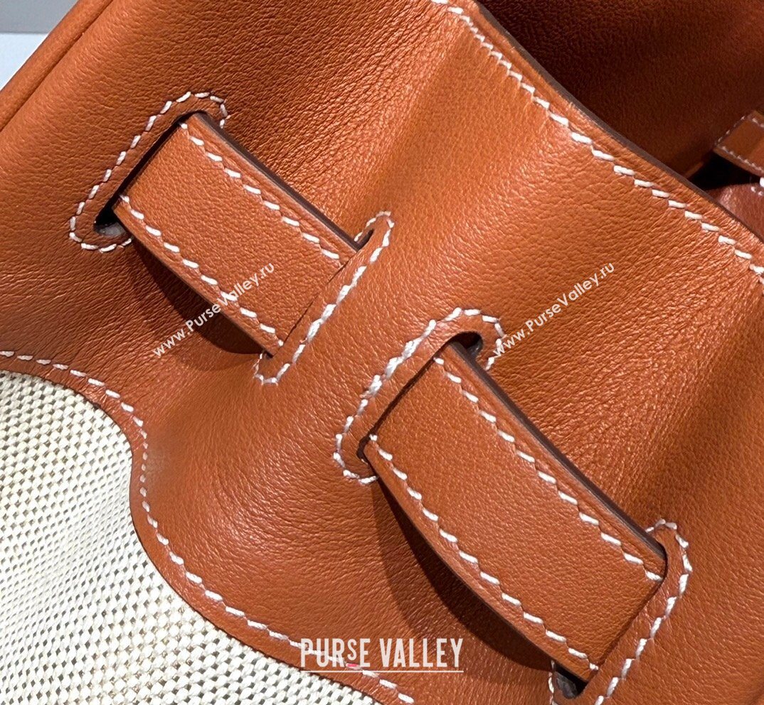 Hermes Birkin 35cm Bag in Canvas and Swift Calfskin Leather Brown/Silver 2026 (FL-260131021)