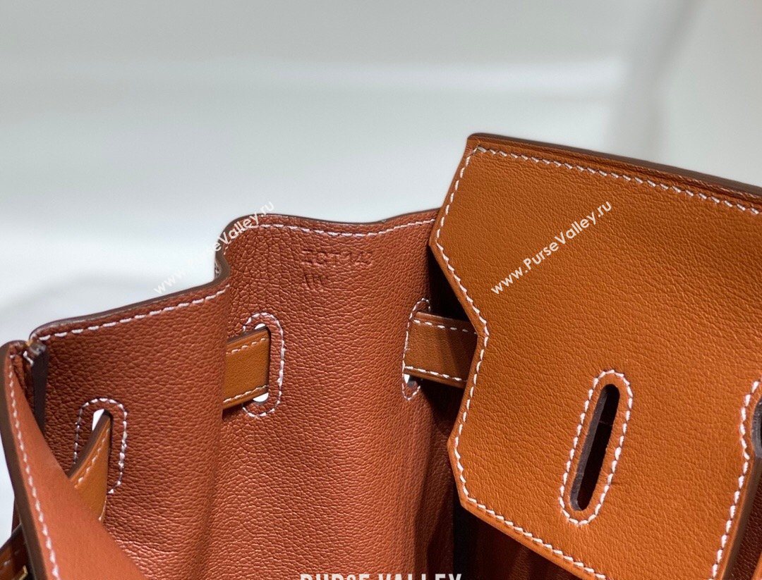 Hermes Birkin 35cm Bag in Canvas and Swift Calfskin Leather Brown/Gold 2026 (FL-260131022)