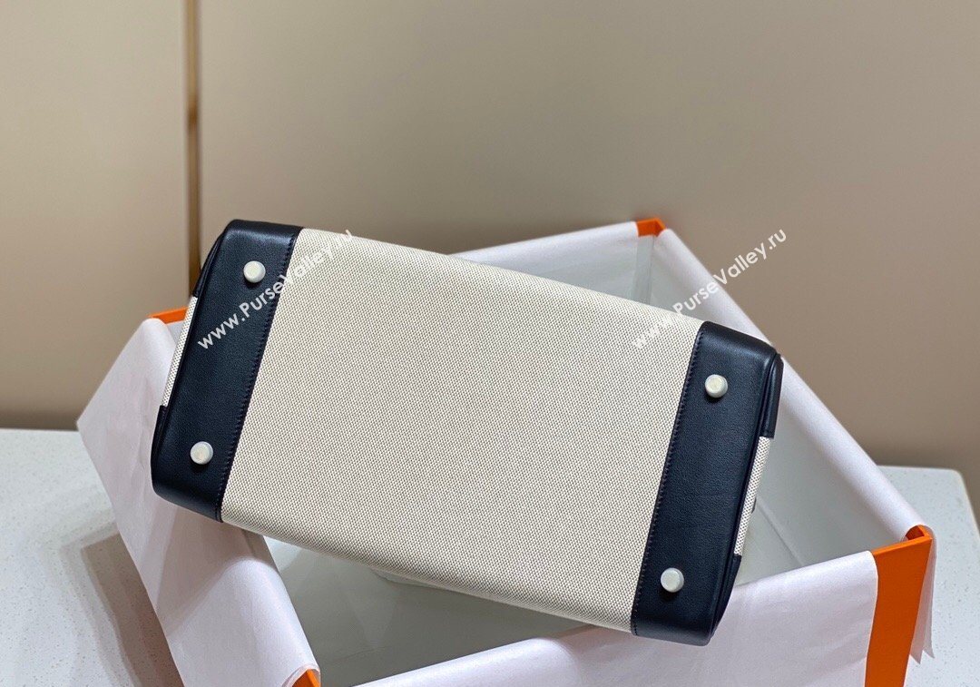 Hermes Birkin 35cm Bag in Canvas and Swift Calfskin Leather Black/Gold 2026 (FL-260131023)