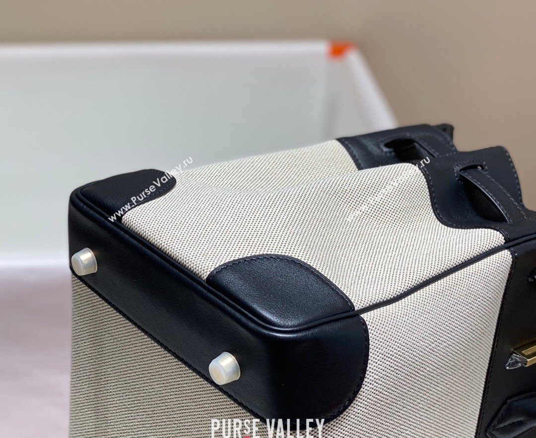 Hermes Birkin 35cm Bag in Canvas and Swift Calfskin Leather Black/Gold 2026 (FL-260131023)