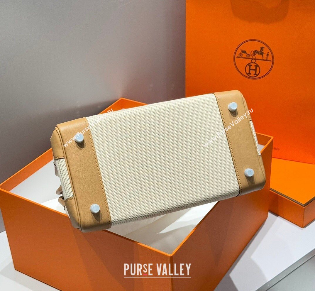 Hermes Birkin 30cm Bag in Canvas and Swift Calfskin Leather Biscuits Beige 2026 (FL-260131026)