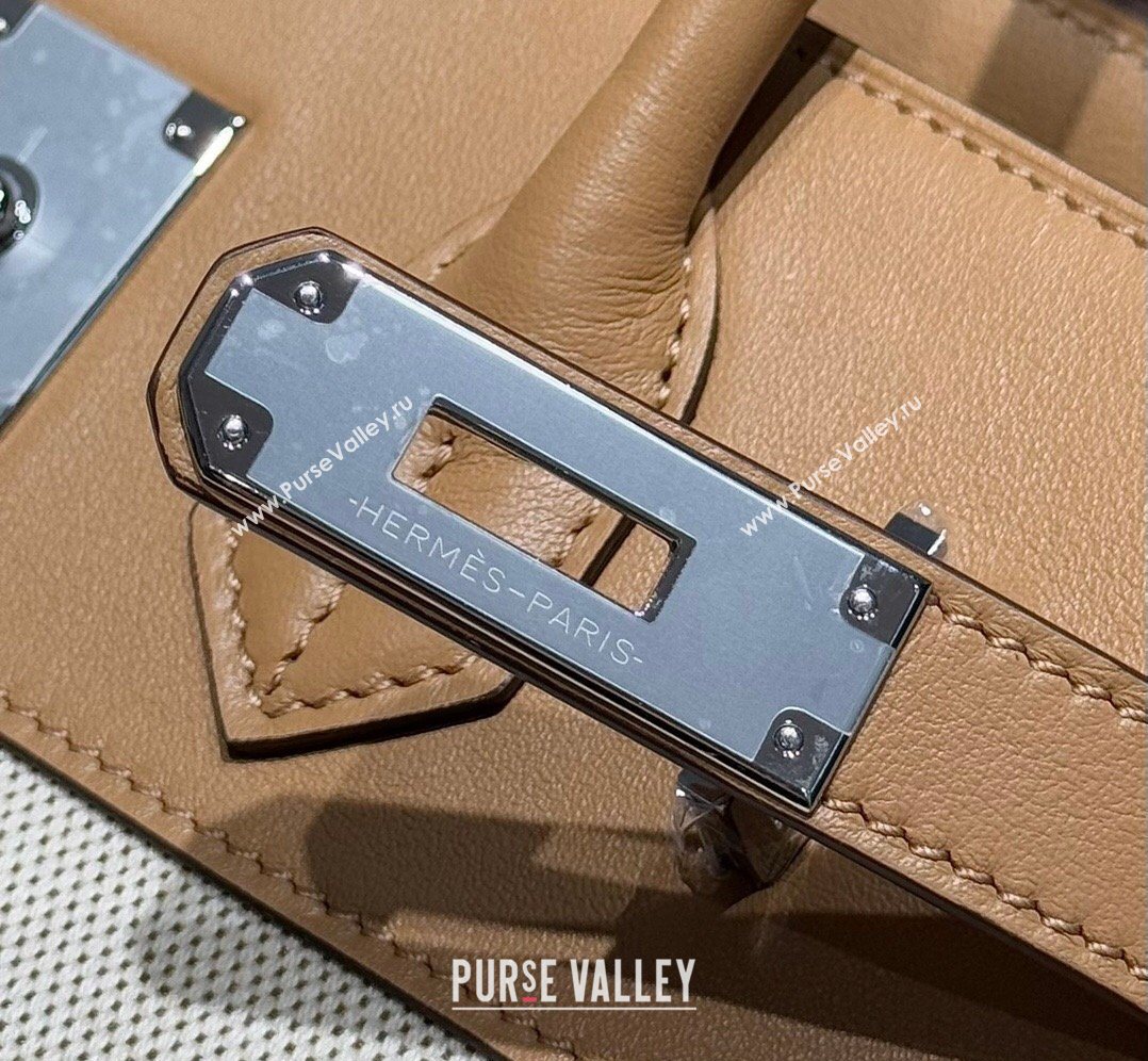 Hermes Birkin 30cm Bag in Canvas and Swift Calfskin Leather Biscuits Beige 2026 (FL-260131026)