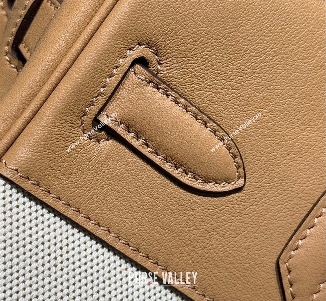 Hermes Birkin 30cm Bag in Canvas and Swift Calfskin Leather Biscuits Beige 2026 (FL-260131026)