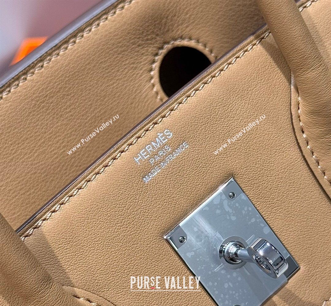 Hermes Birkin 30cm Bag in Canvas and Swift Calfskin Leather Biscuits Beige 2026 (FL-260131026)