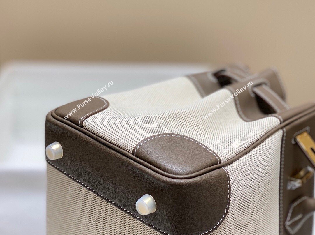 Hermes Birkin 30cm Bag in Canvas and Swift Calfskin Leather Elephant Grey 2026 (FL-260131028)