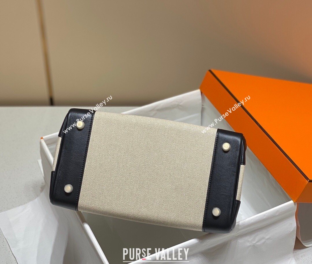 Hermes Birkin 30cm Bag in Canvas and Swift Calfskin Leather Black/Gold 2026 (FL-260131031)