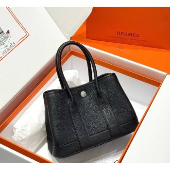 Hermes Garden Party Mini Bag 23cm in Negonda Leather Black/Silver 2026 (Half Handmade) (FL-260131032)