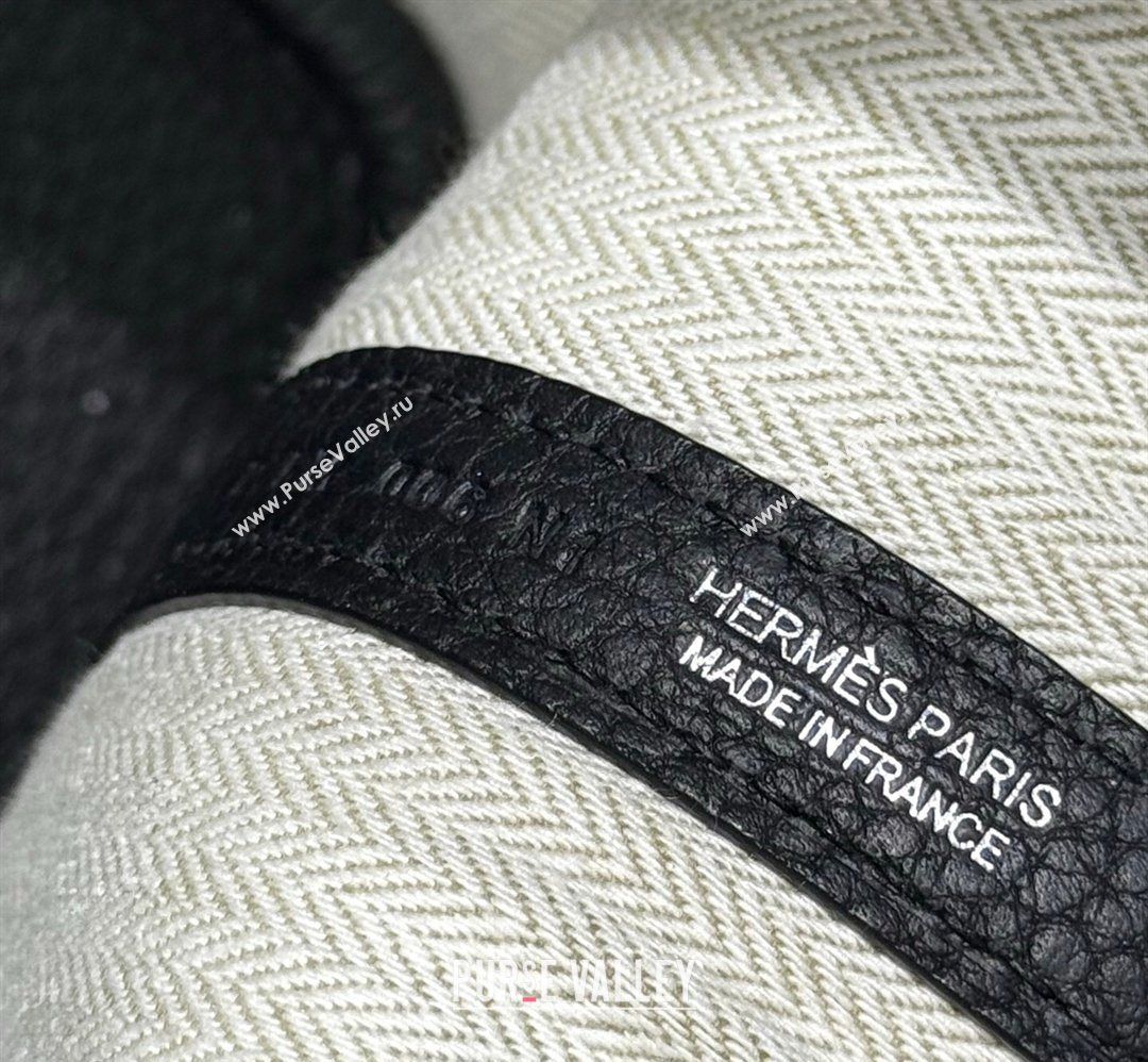 Hermes Garden Party Mini Bag 23cm in Negonda Leather Black/Silver 2026 (Half Handmade) (FL-260131032)