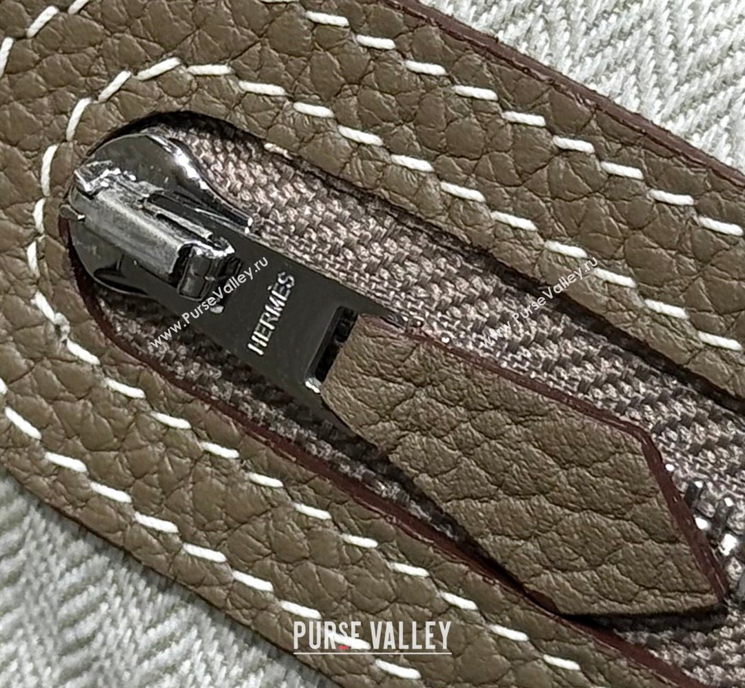 Hermes Garden Party Mini Bag 23cm in Negonda Leather Elephant Grey/Silver 2026 (Half Handmade) (FL-260131034)