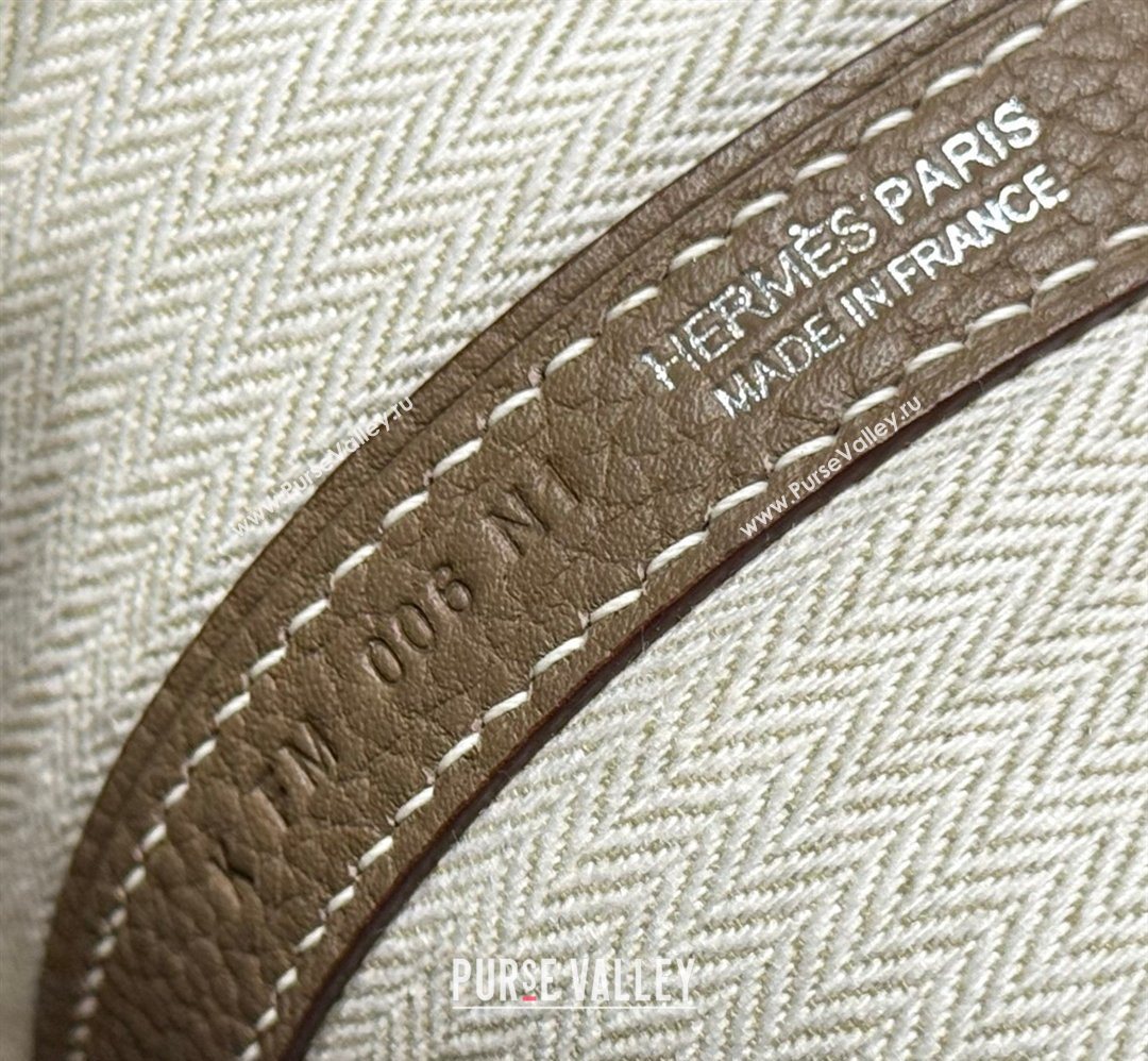 Hermes Garden Party Mini Bag 23cm in Negonda Leather Elephant Grey/Silver 2026 (Half Handmade) (FL-260131034)