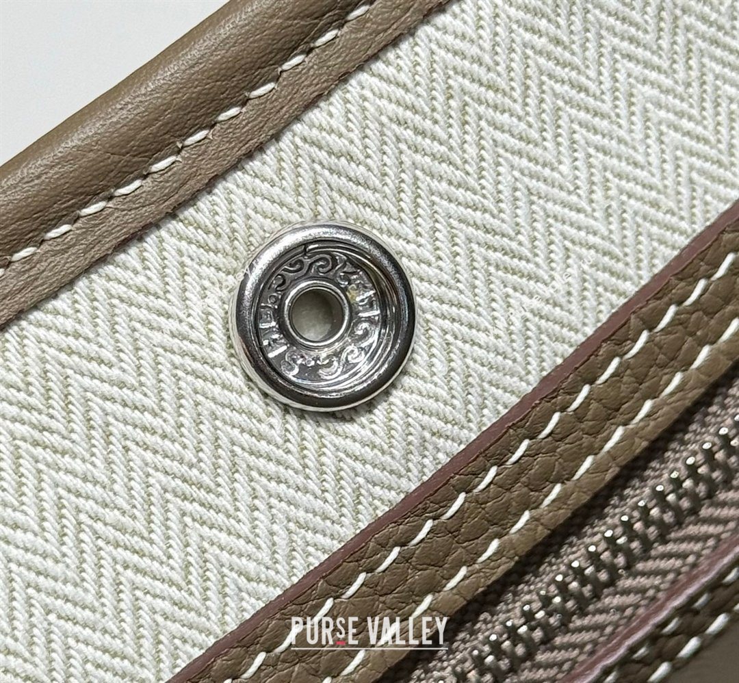 Hermes Garden Party Mini Bag 23cm in Negonda Leather Elephant Grey/Silver 2026 (Half Handmade) (FL-260131034)