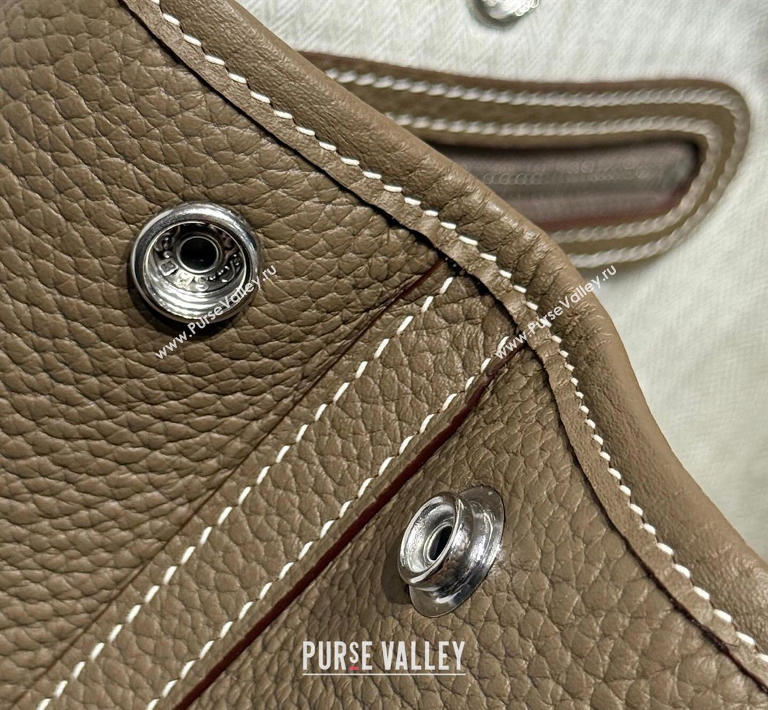 Hermes Garden Party Mini Bag 23cm in Negonda Leather Elephant Grey/Silver 2026 (Half Handmade) (FL-260131034)