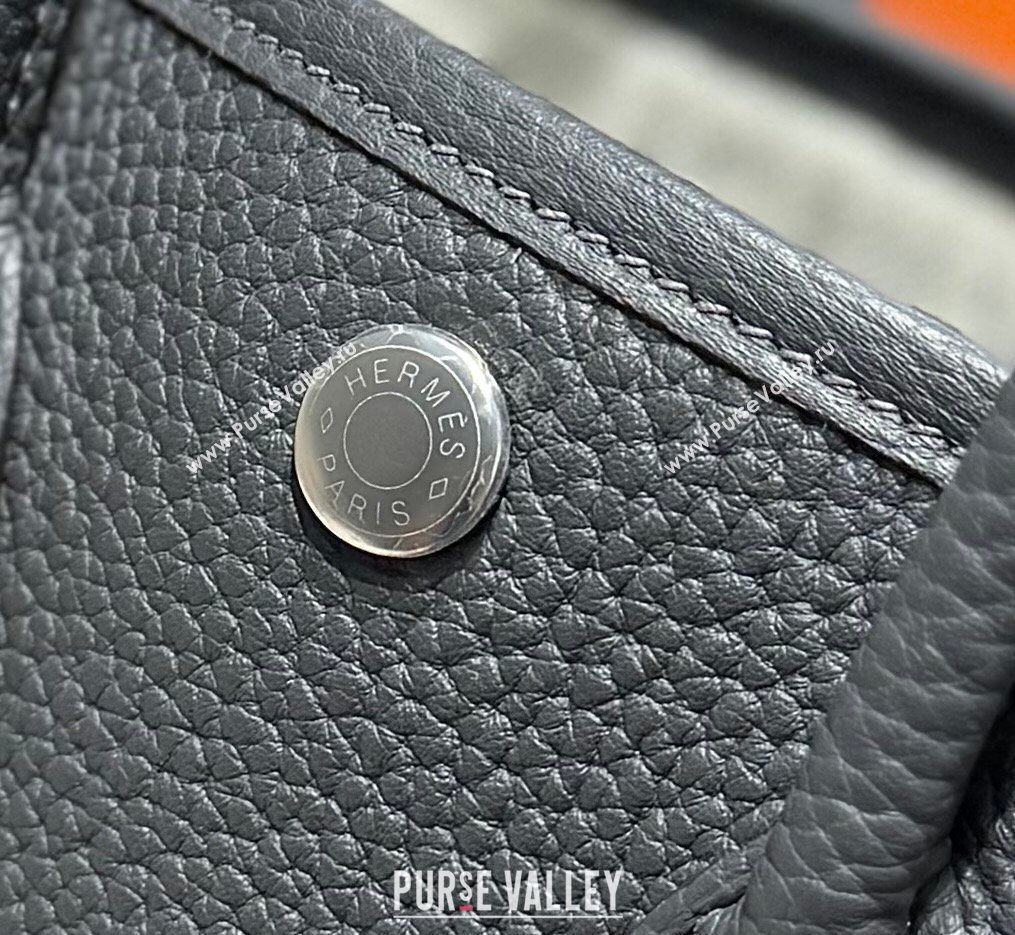 Hermes Garden Party Mini Bag 23cm in Negonda Leather Graphite Grey/Silver 2026 (Half Handmade) (FL-260131035)