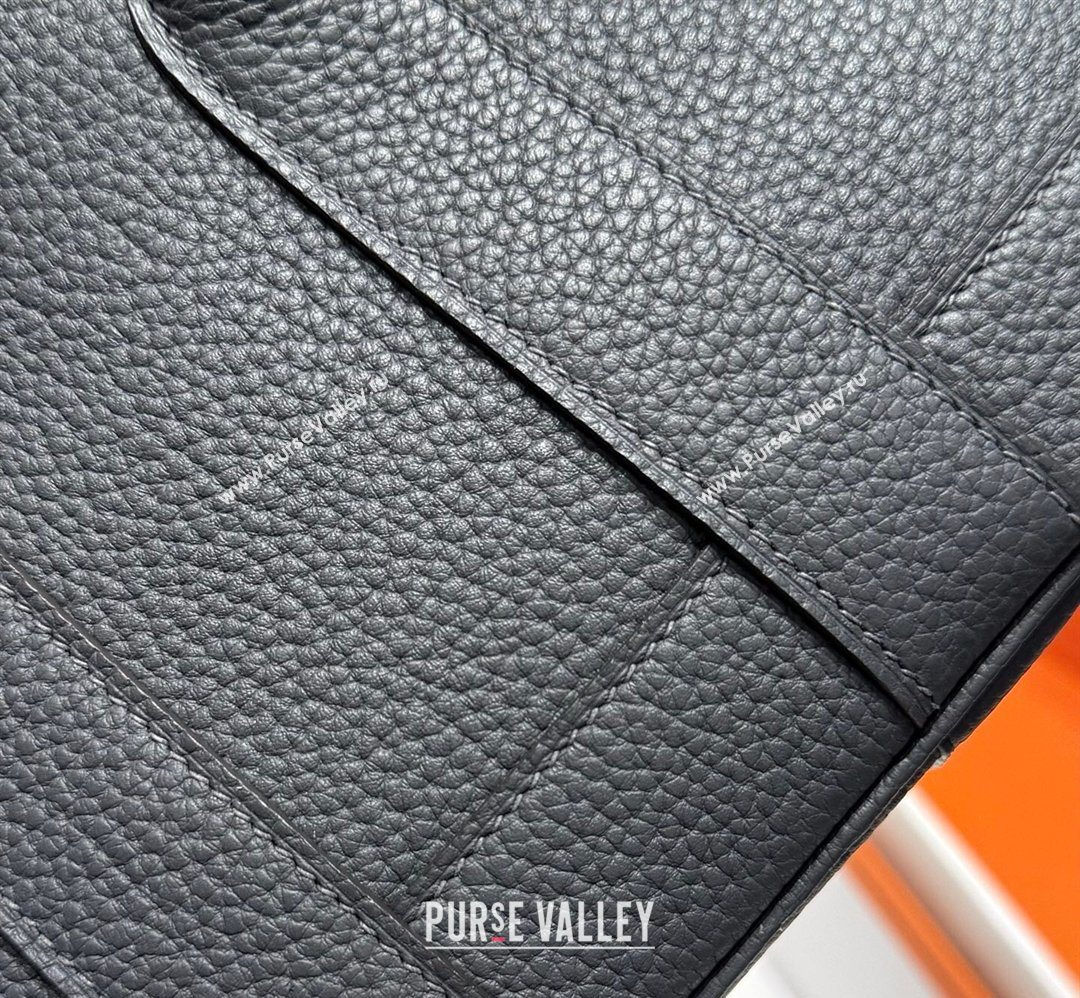 Hermes Garden Party Mini Bag 23cm in Negonda Leather Graphite Grey/Silver 2026 (Half Handmade) (FL-260131035)