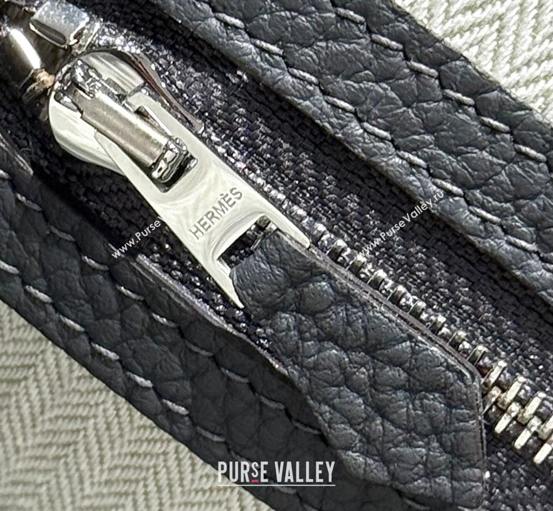 Hermes Garden Party Mini Bag 23cm in Negonda Leather Graphite Grey/Silver 2026 (Half Handmade) (FL-260131035)