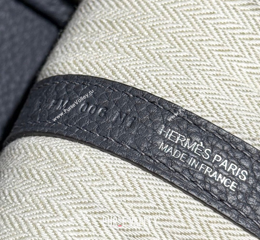 Hermes Garden Party Mini Bag 23cm in Negonda Leather Graphite Grey/Silver 2026 (Half Handmade) (FL-260131035)