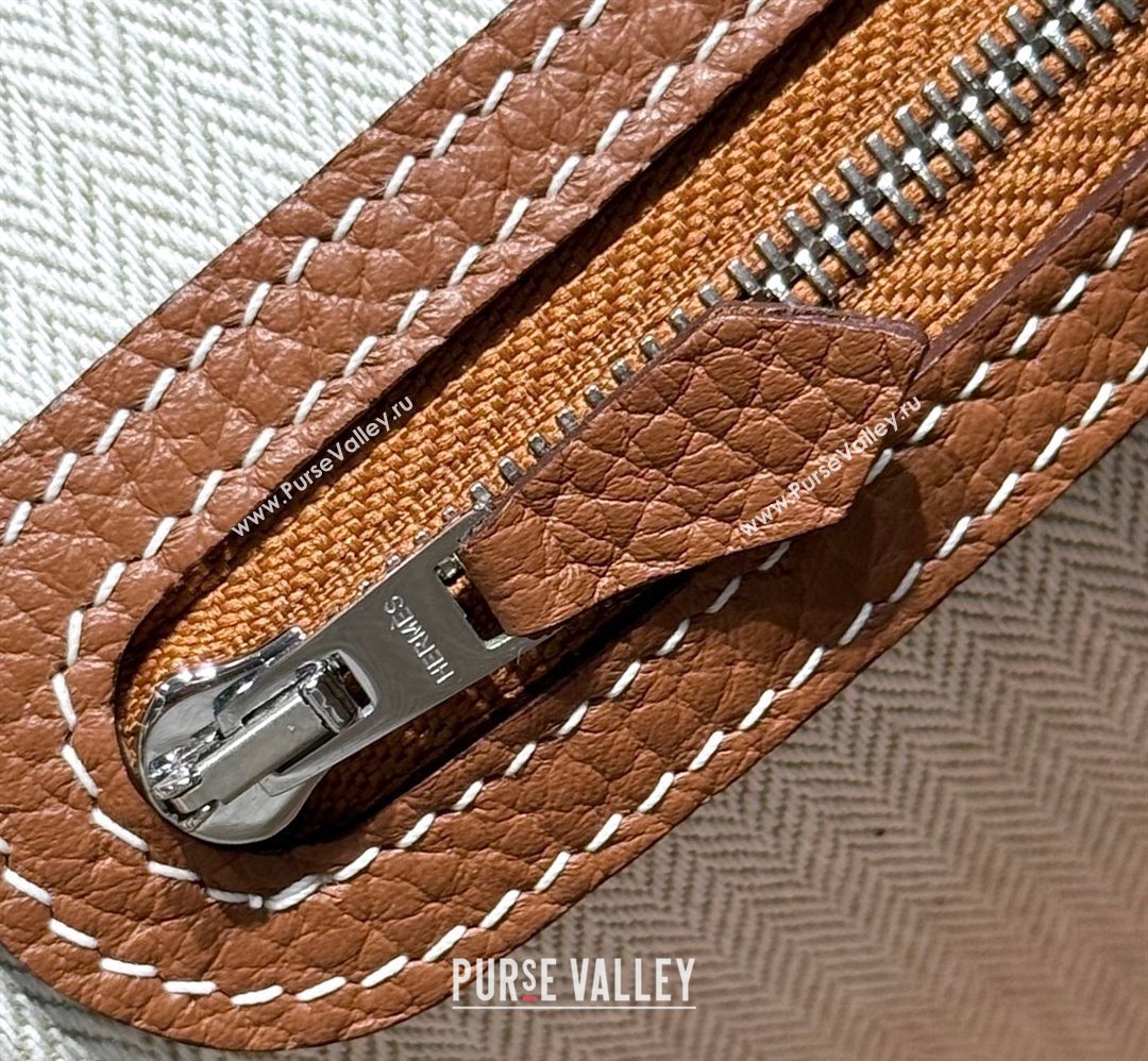 Hermes Garden Party Mini Bag 23cm in Negonda Leather Brown/Silver 2026 (Half Handmade) (FL-260131037)