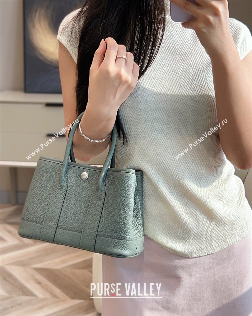 Hermes Garden Party Mini Bag 23cm in Negonda Leather Cloud Grey/Silver 2026 (Half Handmade) (FL-260131040)