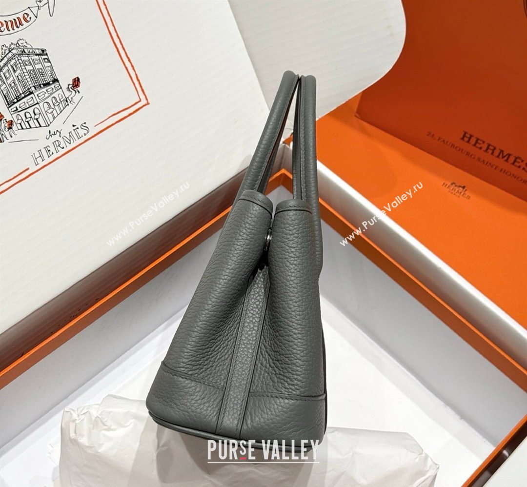 Hermes Garden Party Mini Bag 23cm in Negonda Leather Cloud Grey/Silver 2026 (Half Handmade) (FL-260131040)
