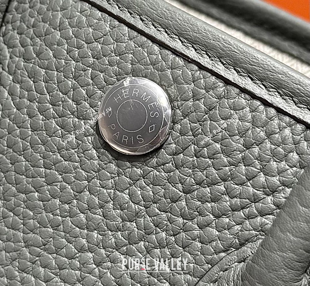Hermes Garden Party Mini Bag 23cm in Negonda Leather Cloud Grey/Silver 2026 (Half Handmade) (FL-260131040)