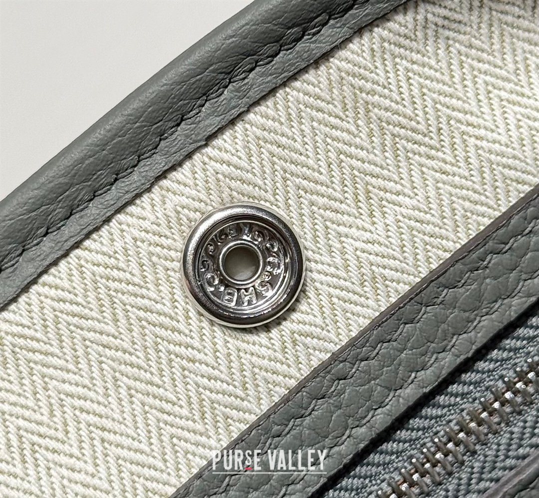 Hermes Garden Party Mini Bag 23cm in Negonda Leather Cloud Grey/Silver 2026 (Half Handmade) (FL-260131040)