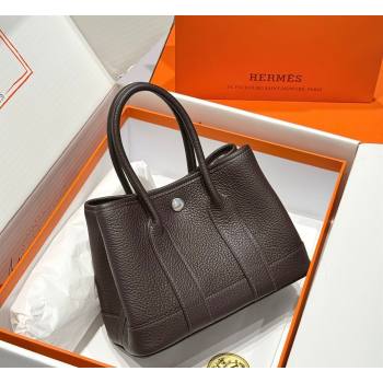 Hermes Garden Party Mini Bag 23cm in Negonda Leather Ebony/Silver 2026 (Half Handmade) (FL-260131042)