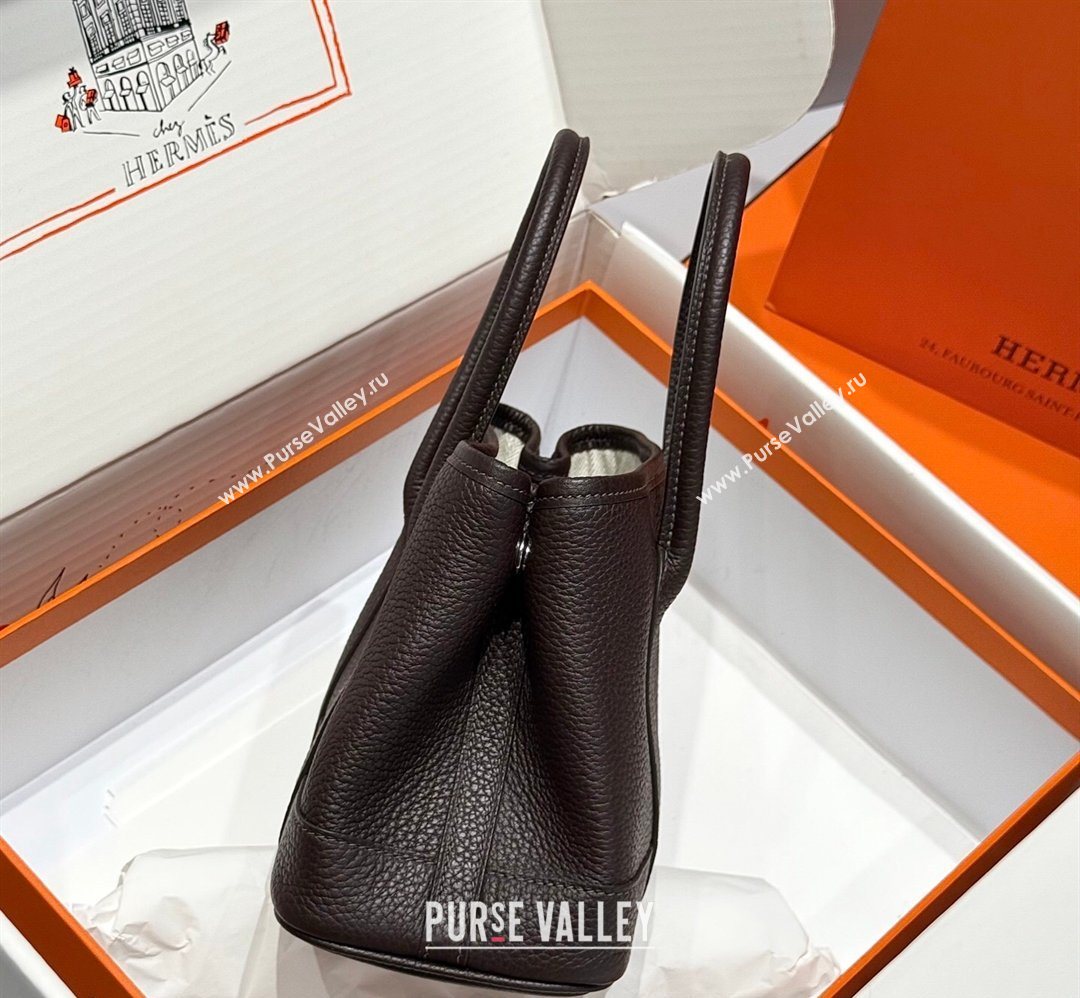 Hermes Garden Party Mini Bag 23cm in Negonda Leather Ebony/Silver 2026 (Half Handmade) (FL-260131042)