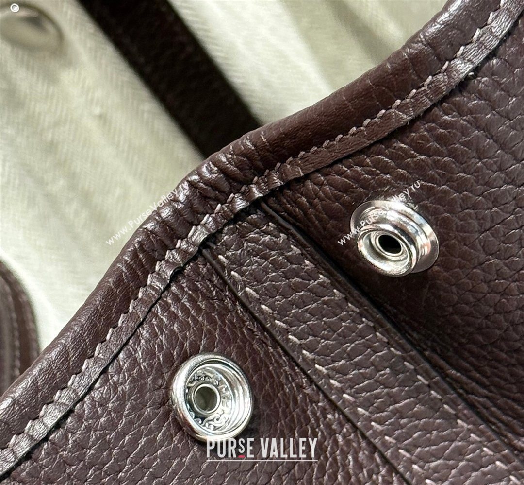 Hermes Garden Party Mini Bag 23cm in Negonda Leather Ebony/Silver 2026 (Half Handmade) (FL-260131042)