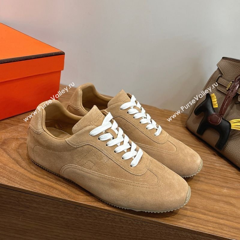 Hermes Master Sneakers in Suede Light Brown 2026 H261010 (XC-260304131)
