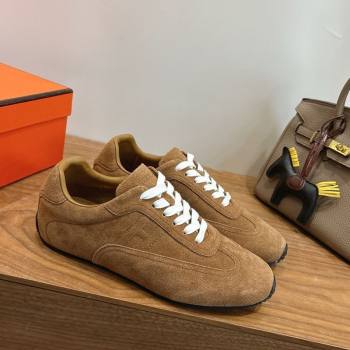Hermes Master Sneakers in Suede Dark Brown 2026 H261010 (XC-260304132)