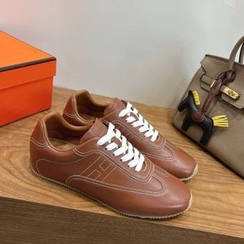 Hermes Master Sneakers in Calfskin Leather Brown 2026 H261010 (XC-260304135)
