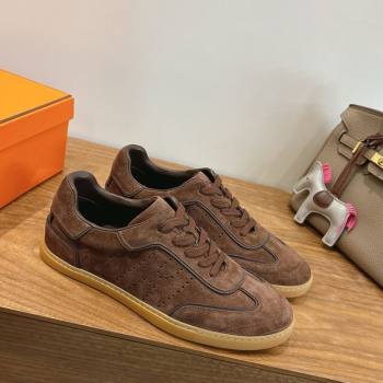 Hermes Match Sneakers in Suede Dark Brown 2026 H261863 (XC-260304142)