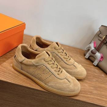 Hermes Match Sneakers in Suede Dark Beige 2026 H261863 (XC-260304143)