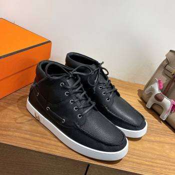Hermes Calfskin Leather High top Sneakers Black 2026 HS030401 (XC-260304152)