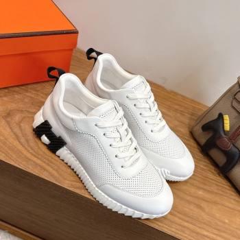 Hermes Bouncing Sneakers in Perforated Calfskin Leather White Upper 2026 H261013 (XC-260304119)