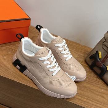 Hermes Bouncing Sneakers in Perforated Calfskin Leather Nude 2026 H261013 (XC-260304115)