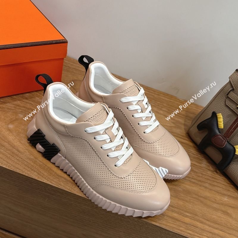 Hermes Bouncing Sneakers in Perforated Calfskin Leather Nude 2026 H261013 (XC-260304115)